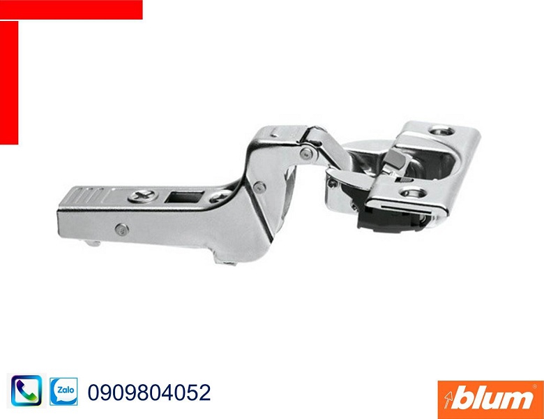 Bản lề giảm chấn Blum 71B9750 lọt lòng cho gỗ dày góc mở 95 độ màu nickel