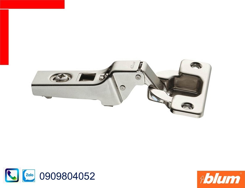Bản lề giảm chấn Blum 71M2650 trùm nửa góc 100 độ màu nickel