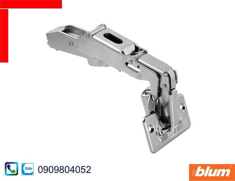 Bản lề giảm chấn Blum 71T6550 trùm ngoài cho không gian hẹp màu nickel