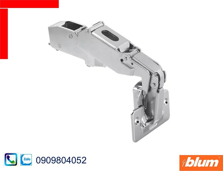 Bản lề giảm chấn Blum 71T6650 trùm nửa cho không gian hẹp màu nickel