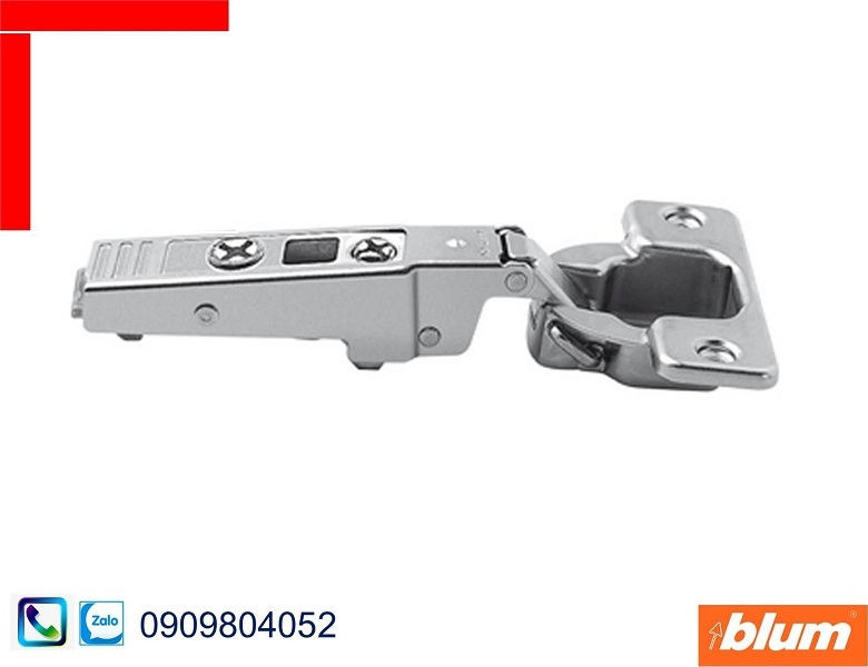 Bản lề giảm chấn Blum 71T9550 trùm ngoài cho gỗ dày góc mở 95 độ màu nickel