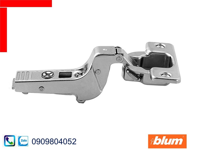 Bản lề giảm chấn Blum 71T9750 lọt lòng cho gỗ dày góc mở 95 độ màu nickel