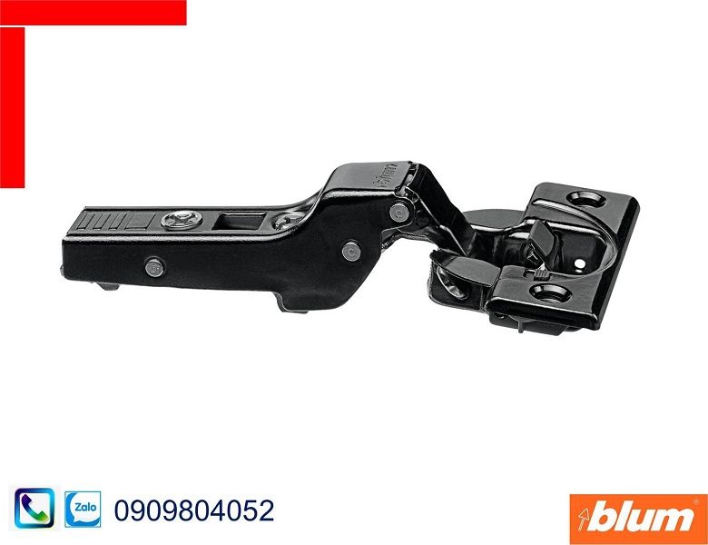 Bản lề giảm chấn Blum 75B1650 trùm nửa góc mở 107 độ màu đen