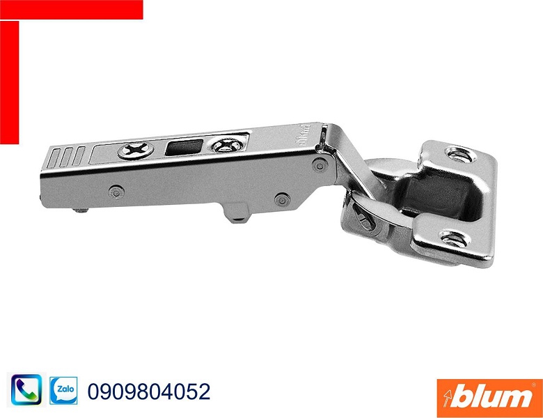 Bản lề giảm chấn Blum 75T1550 trùm ngoài góc 107 độ màu nickel