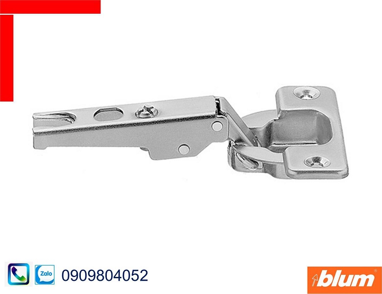 Bản lề tủ Blum 91M2550 trùm ngoài góc mở 100 độ màu nickel