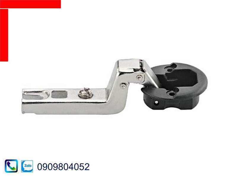 Bản lề không giảm chấn Hafele 311.01.075 cho cửa kính lọt lòng mạ nickel