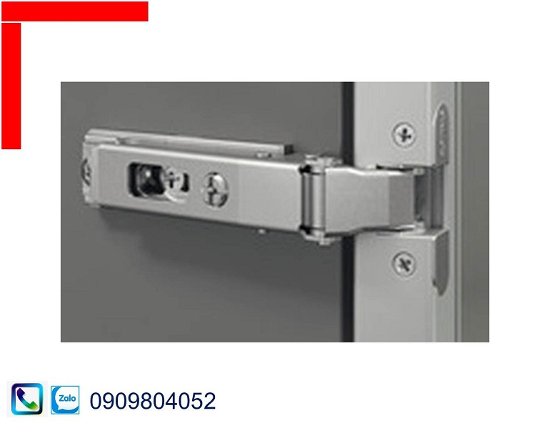 Bản lề giảm chấn Hafele 315.26.701 cho cửa khung nhôm trùm nửa màu sáng