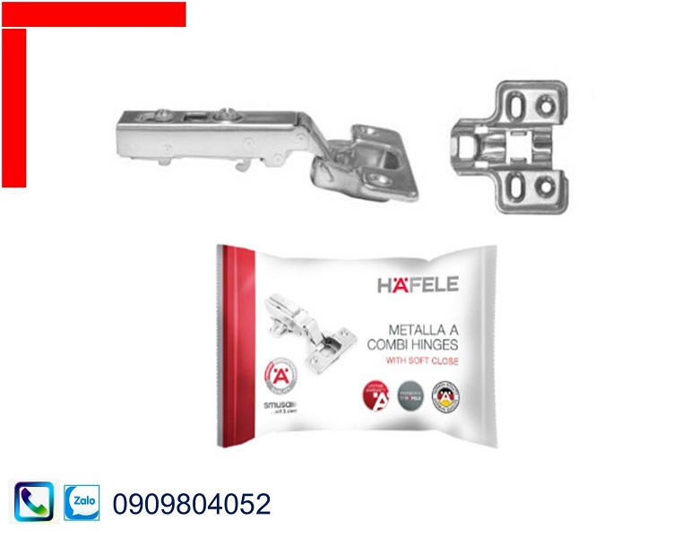 Bản lề giảm chấn Hafele 483.01.720 DIY trùm ngoài inox 304
