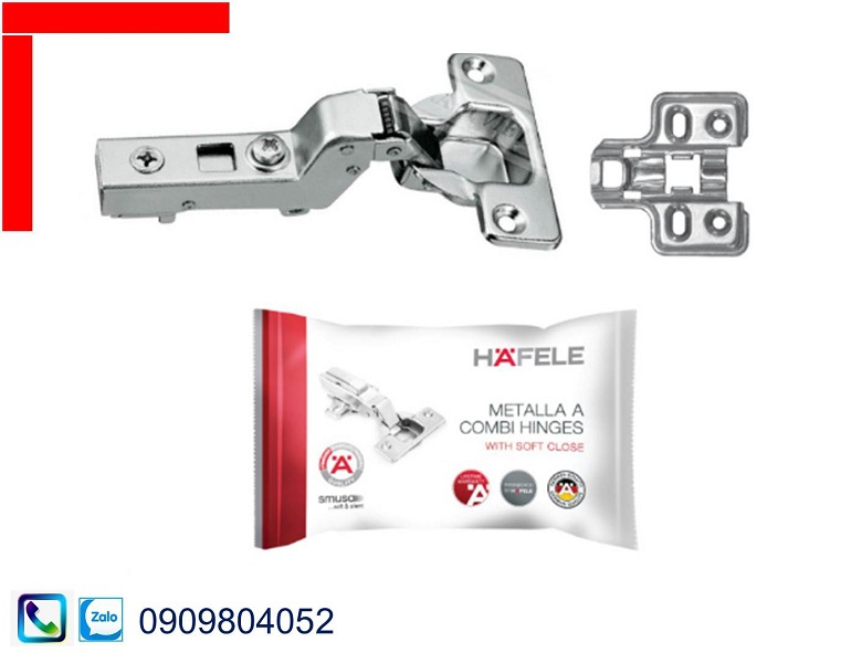 Bản lề giảm chấn Hafele 483.01.722 DIY lọt lòng inox 304