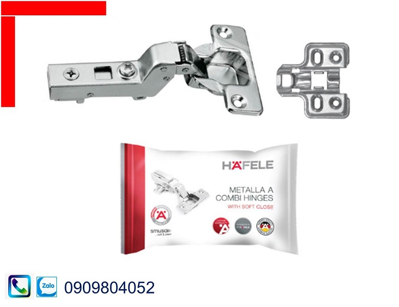 Bản lề giảm chấn Hafele 493.03.023 DIY lọt lòng bằng thép