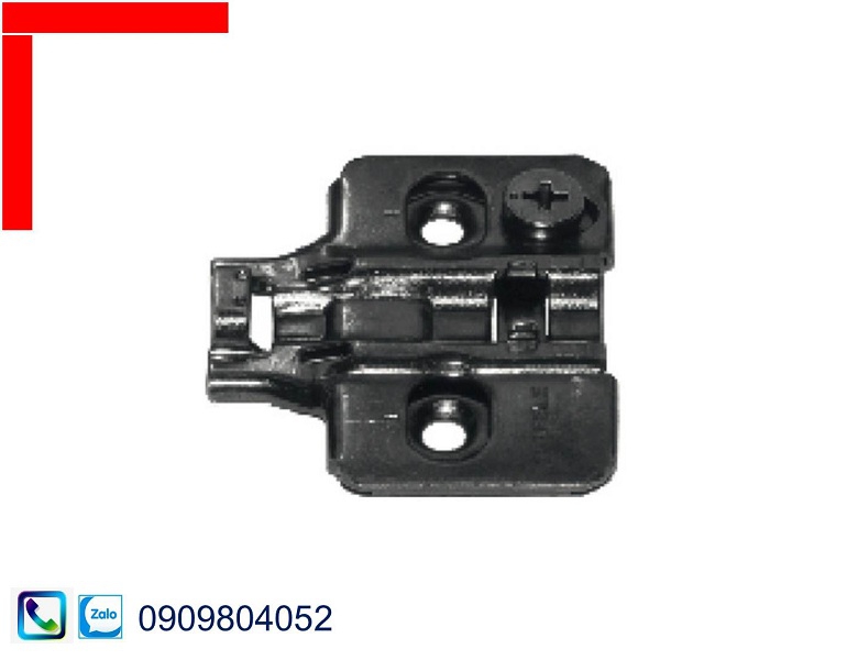 Đế bản lề khung nhôm Hafele 315.98.656 với 2 lỗ bắt vít màu đen