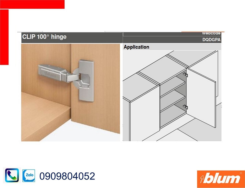 Bản lề giảm chấn Blum 71M2550 trùm ngoài góc 100 độ màu nickel