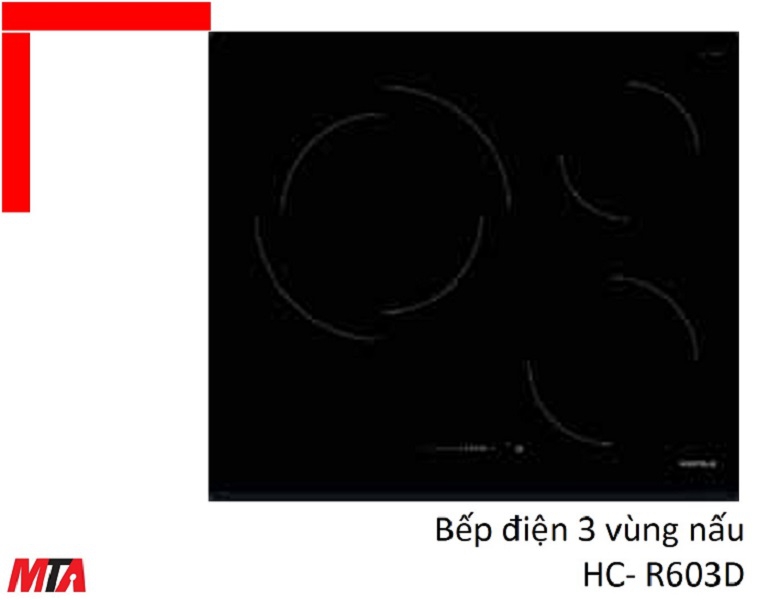 Bếp điện Hafele HC-R603D MSP 536.01.901 với 3 vùng nấu