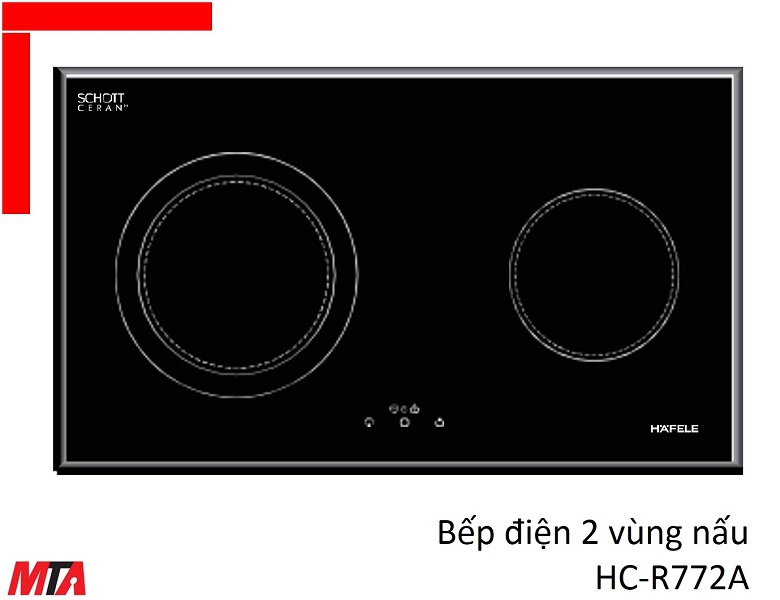 Bếp điện Hafele HC-R772A MSP 536.01.795 với 2 vùng nấu