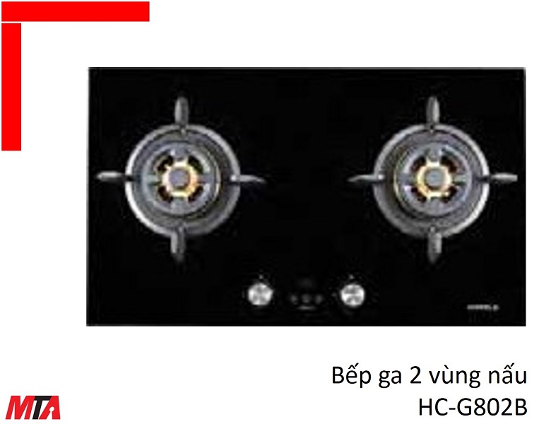 Bếp ga Hafele HC-G802B 495.06.051 với 2 vùng nấu