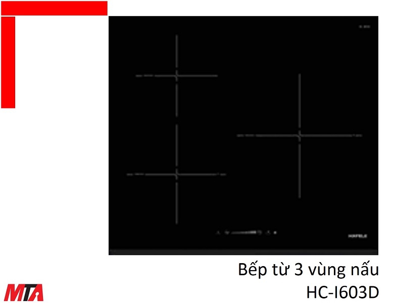 Bếp từ Hafele HC-I603D MSP 536.61.631 với 3 vùng nấu