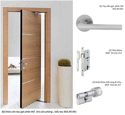 Bộ khóa cửa Inox 304 Hafele 903.99.991