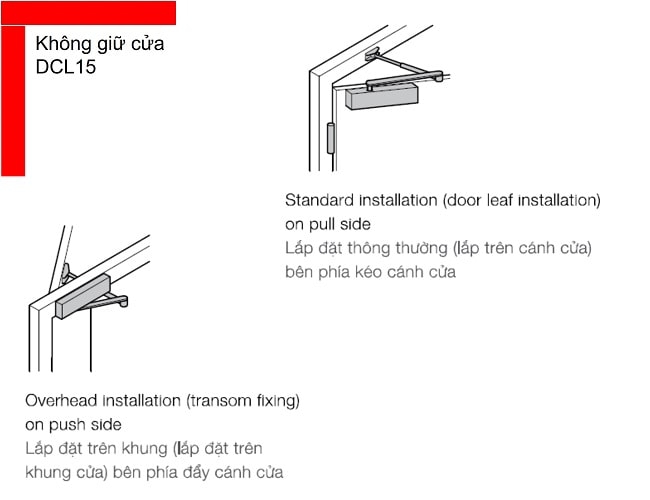 Tay co thủy lực Hafele DCL15 MSP 931.84.623 cửa rộng 1100mm năng 80 kg không giữ cửa