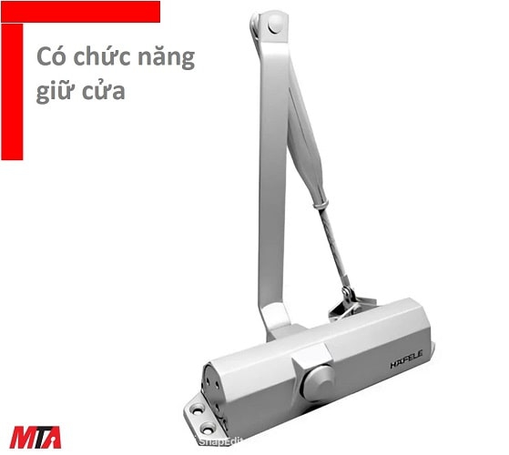 Cùi chỏ cửa Hafele DIY 489.30.036 DC413 chức năng giữ cửa màu bạc