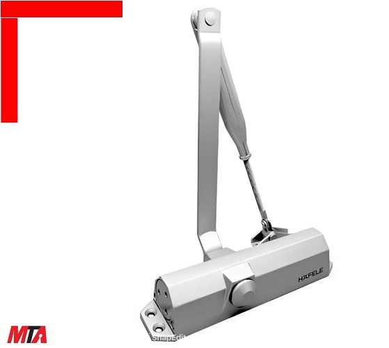 Cùi chỏ cửa Hafele DIY 489.30.035 DC413 không giữ cửa màu bạc