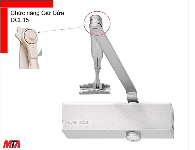 Tay co thủy lực Hafele DCL15 MSP 931.84.639 cửa rộng 1100mm năng 80 kg chức năng giữ cửa