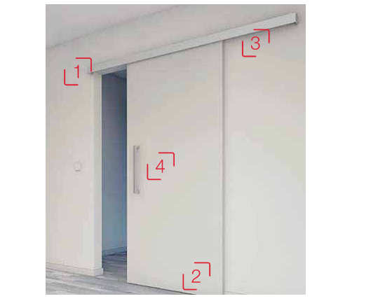 Bộ phụ kiện cửa lùa treo cửa trượt thằng Sido Classic 120-P (120 kg) MSP 941.02.036