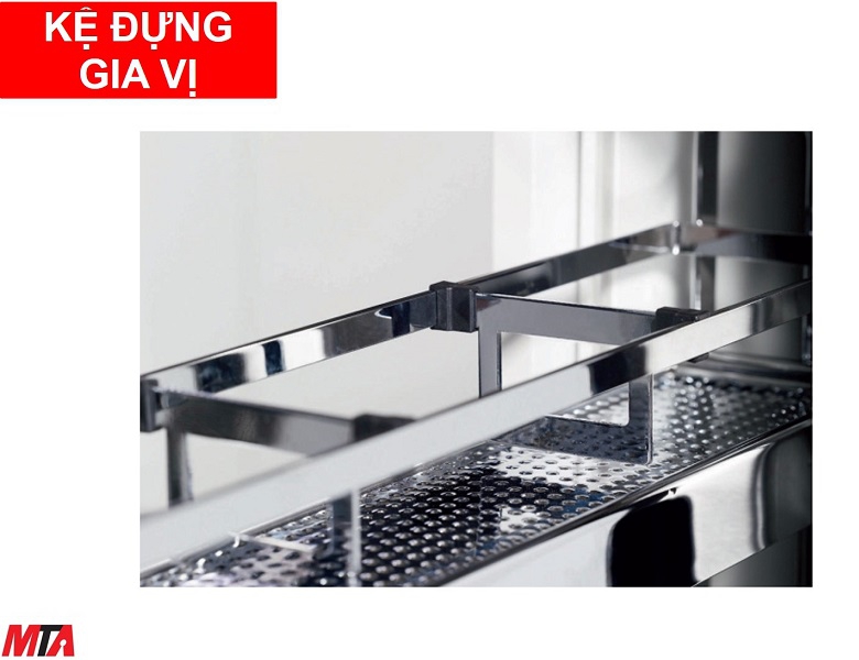 Kệ gia vị hafele 549.24.620 màu đen 2 tầng tủ rộng 150mm