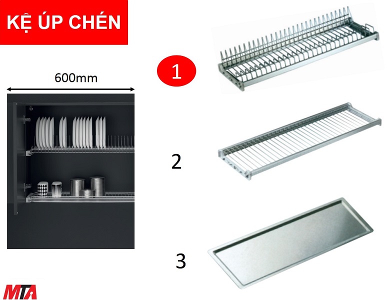 Kệ úp chén hafele 544.01.007 giá úp đĩa dọc tủ rộng 600mm