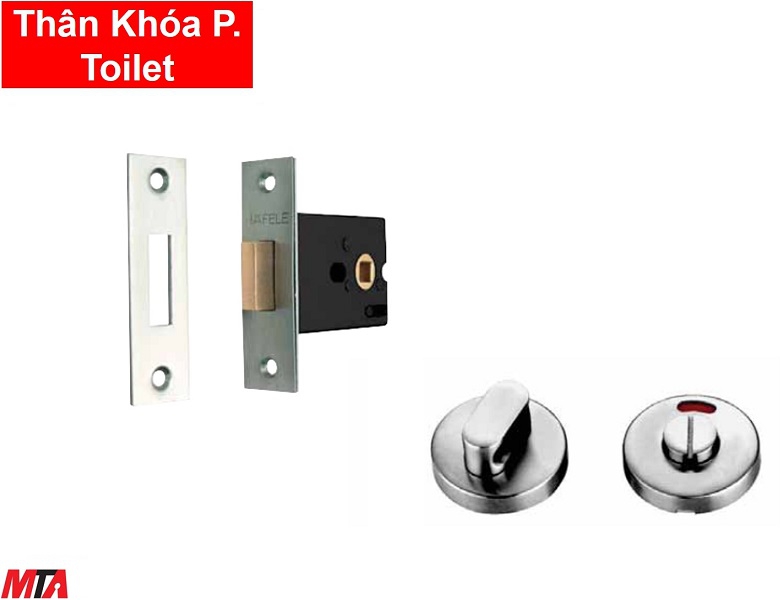 Khóa cửa hafele 902.54.290 thân khóa và chốt vệ sinh inox304