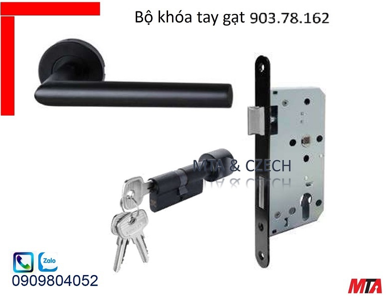 Khóa tay gạt hafele 903.92.559 Inox304 mạ đen mờ