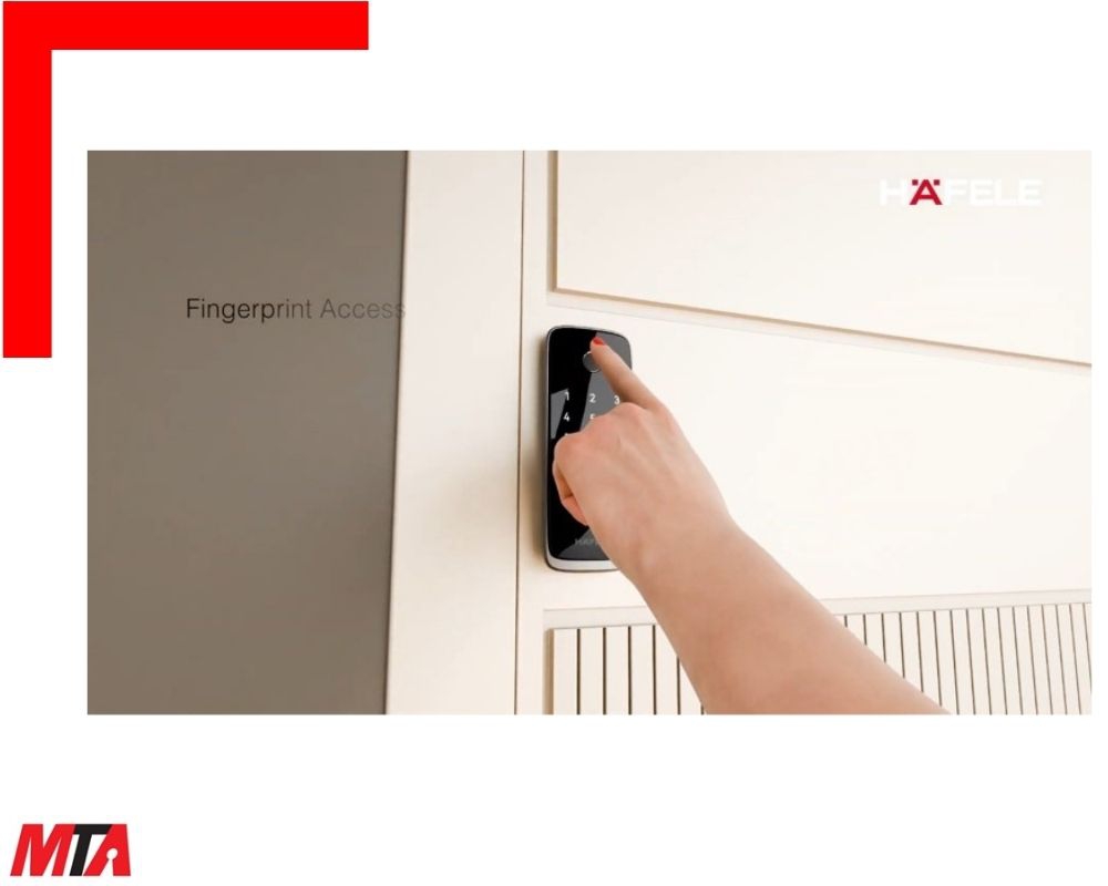 Khóa điện tử Hafele Nova MR2501B MSP 499.21.226 – Khóa vân tay kết nối App cho cửa gỗ mở xoay và cửa trượt