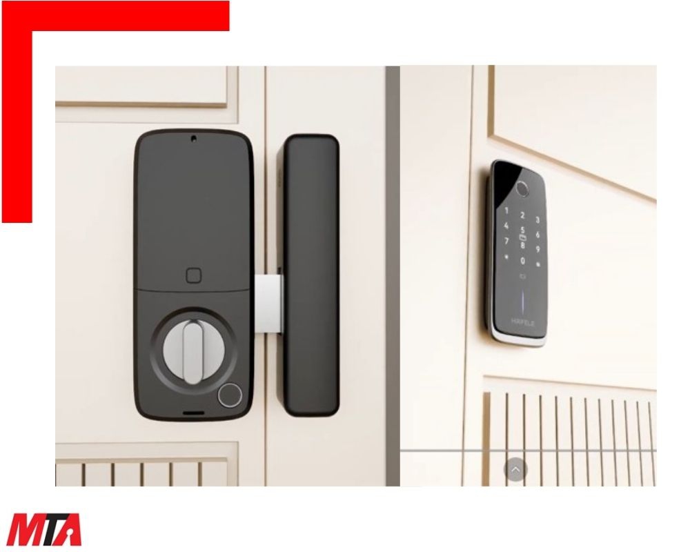 Khóa điện tử Hafele Nova MR2501B MSP 499.21.226 – Khóa vân tay kết nối App cho cửa gỗ mở xoay và cửa trượt