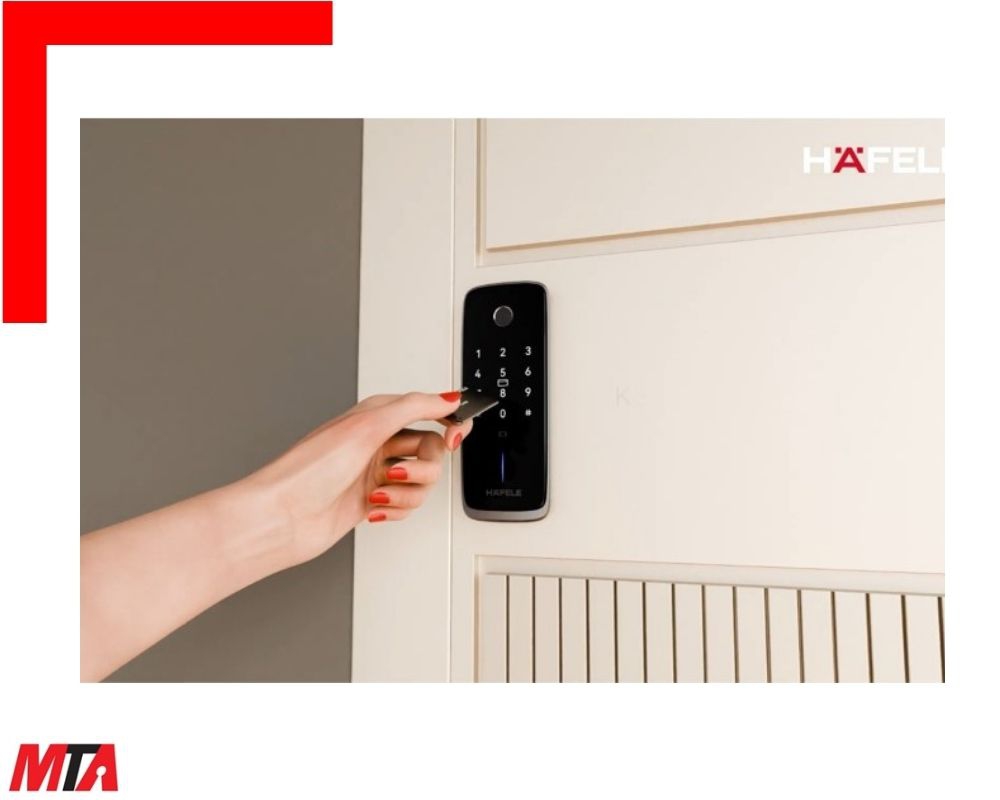 Khóa điện tử Hafele Nova MR2501B MSP 499.21.226 – Khóa vân tay kết nối App cho cửa gỗ mở xoay và cửa trượt