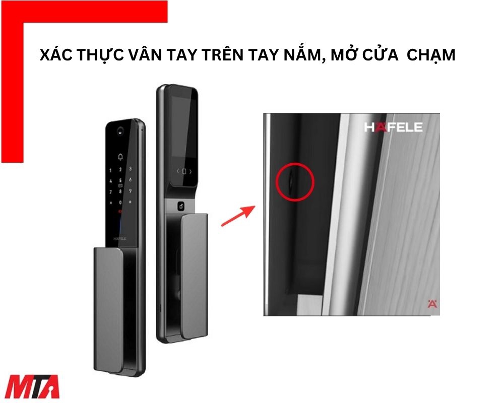 Khóa điện tử Hafele Horizon PP2501W 499.21.224 – nhận diện khuôn mặt và camera an ninh
