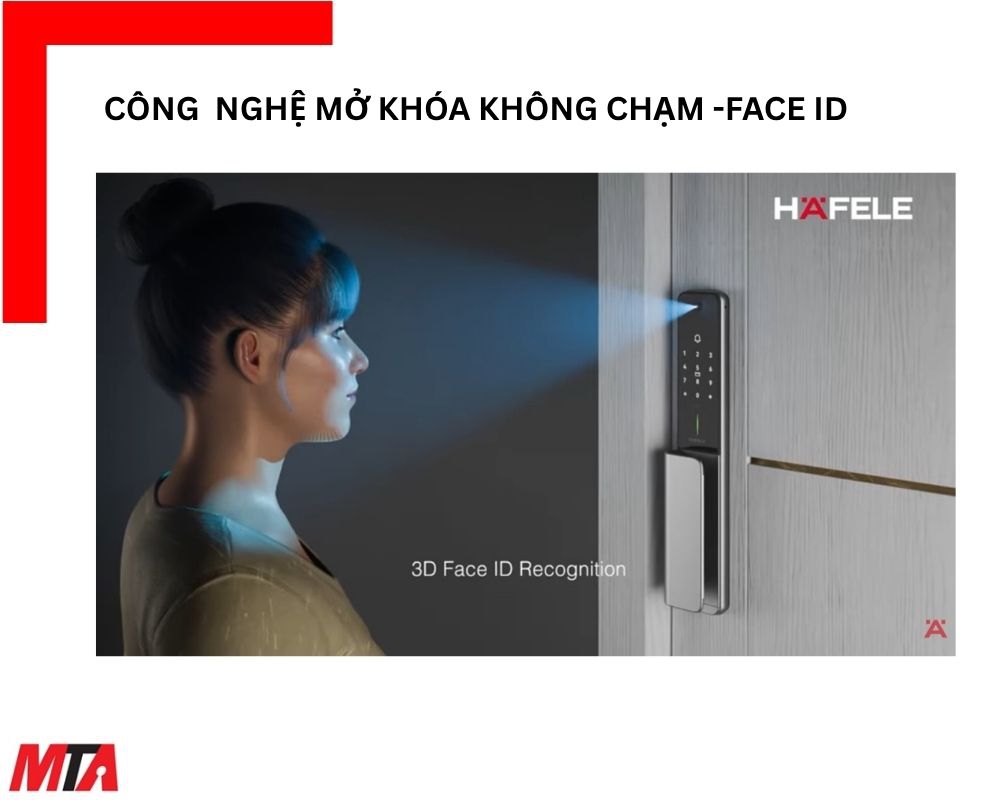 Khóa điện tử Hafele Horizon PP2501W 499.21.224 – nhận diện khuôn mặt và camera an ninh
