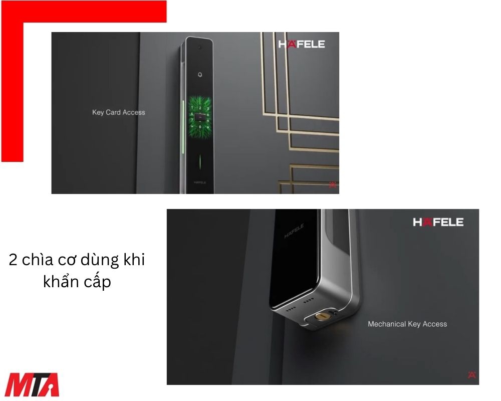 Khóa điện tử Hafele Infinity PP2502W MSP 499.21.223 – Mở khóa bằng lòng bàn tay và nhận diện khuôn mặt