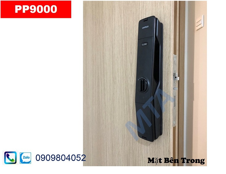 Khóa vân tay Hafele PP9000 màu đen 912.20.691 tay nắm kéo