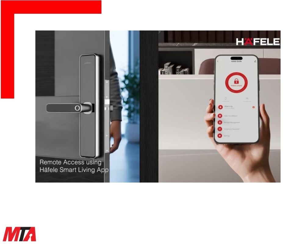 Khóa điện tử Hafele Zenith ML2501W 499.21.225 – tích hợp camera, đàm thoại video 2 chiều