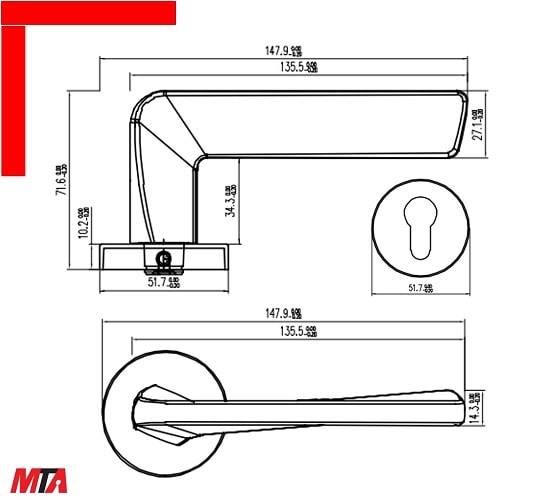 Khóa cửa tay gạt hafele DIY set D 499.63.625 màu Đen mờ cho cửa phòng