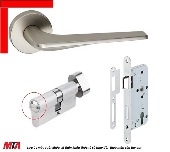 Khóa cửa nhà tắm hafele DIY set C 499.63.620 màu nickel mờ không chìa