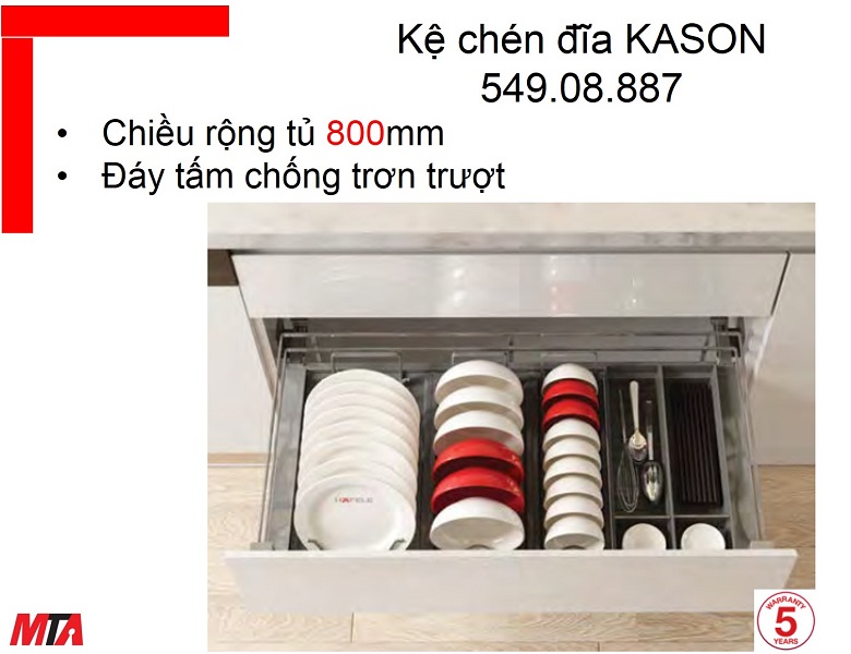 Kệ úp chén Hafele Kosmo 549.08.887 KASON FLEX tủ rộng 800mm