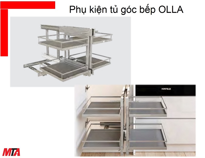 Mâm xoay tủ bếp Hafele Kosmo 595.50.804 Olla tủ rộng 900mm
