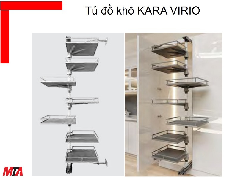Tủ đồ khô Kosmo Hafele 595.82.815 Kara Vario tủ cao 2030mm