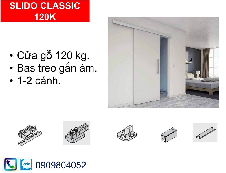phụ kiện cửa lùa hafele 120-K (120kg) 940.82.254