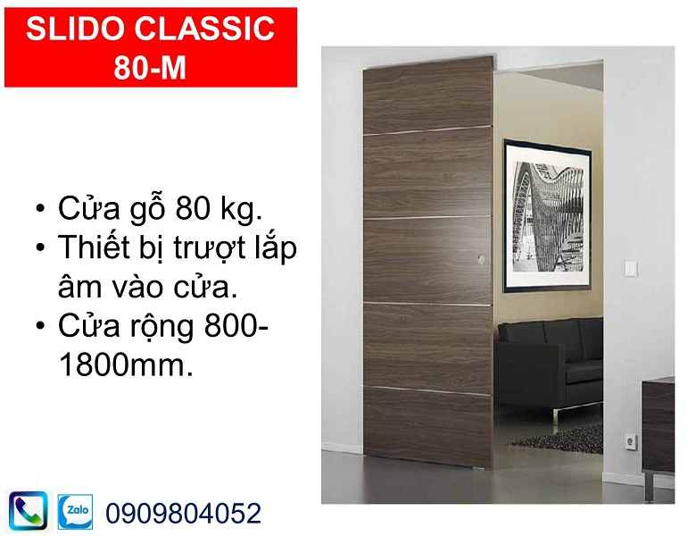 Phụ kiện cửa lùa hafele 80-M 940.59.009 cửa rộng 1.8m gắn âm vào cửa