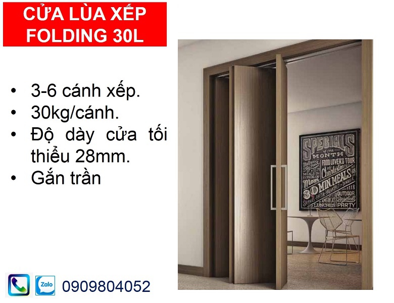 Phụ kiện cửa lùa Hafele 943.10.014 Folding 30L 4 cánh xếp