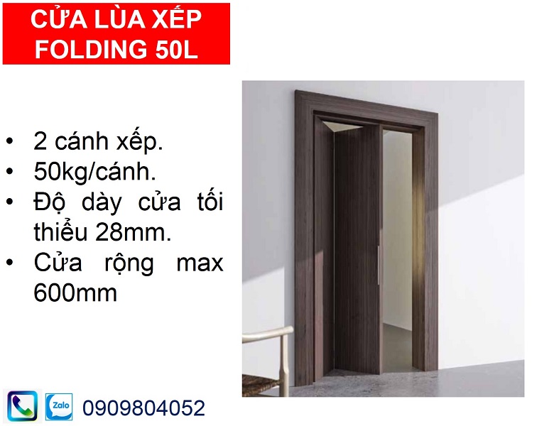 Phụ kiện cửa lùa Hafele 943.10.032 Folding 50L 2 cánh xếp