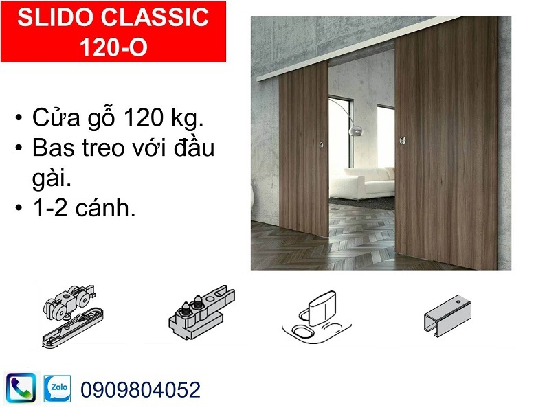 Phụ kiện cửa lùa Hafele 120-O (120kg) 940.82.253
