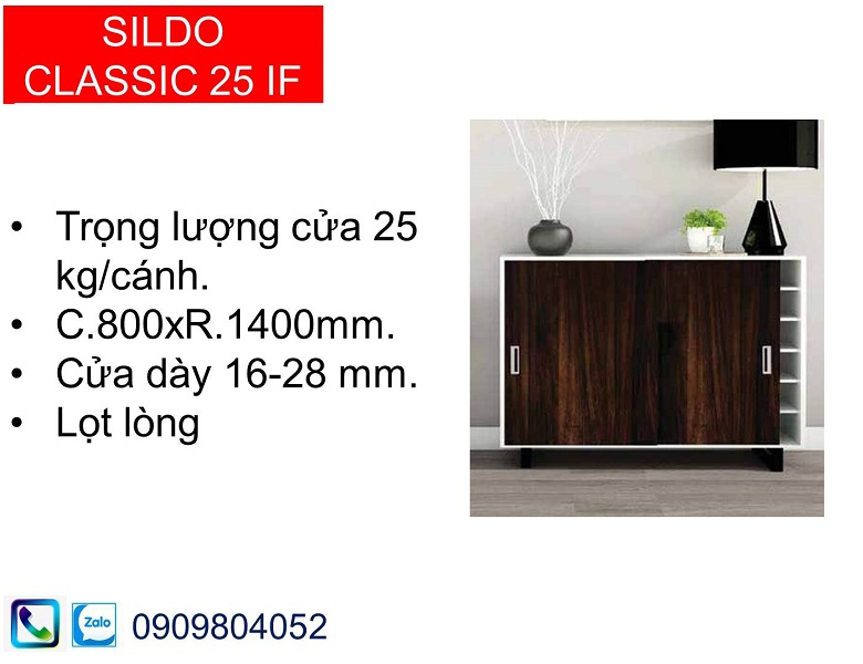Phụ kiện cửa lùa tủ áo Hafele 494.00.121 cửa 3 cánh lọt lòng 25kg một cánh