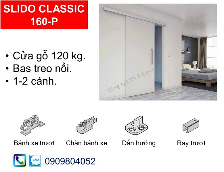 Phụ kiện cửa lùa treo Hafele 160P(Kg) 940.82.256